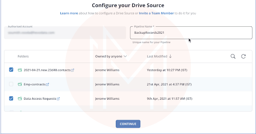Configure your Drive Source