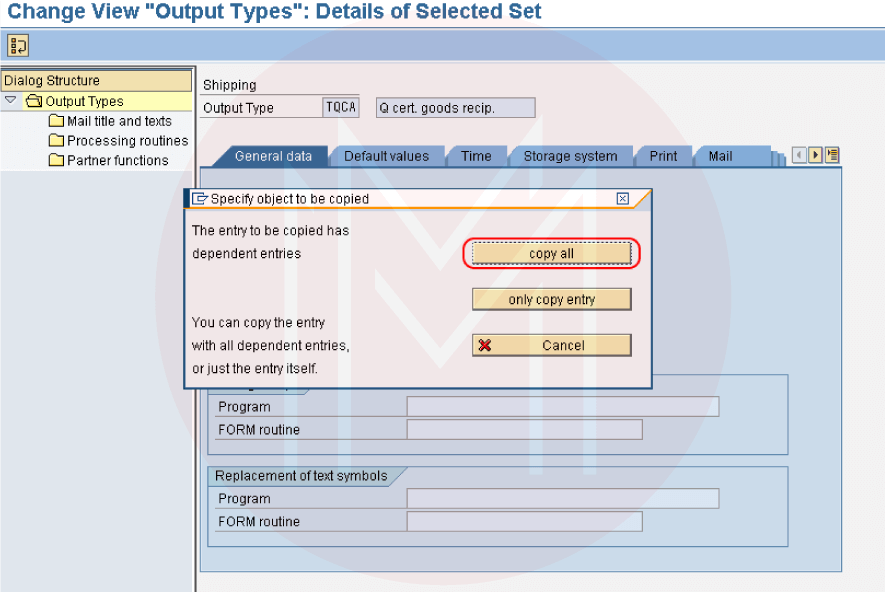 condition types output determination step5