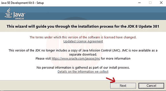 JDK Installation on Windows Step 2