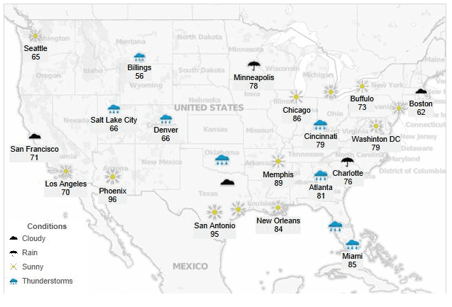 Map With Weather Images