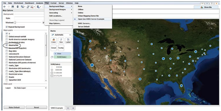 Custom (WMS) map