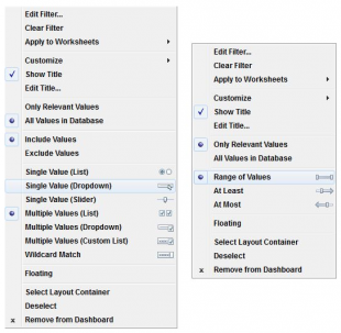 Editing quick filter types Diagram