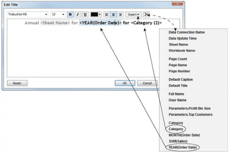 Customizing a Dynamic Title Element