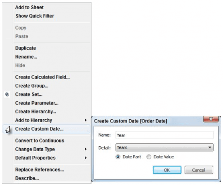 Diagram of Creating a custom date