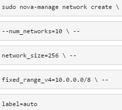 Create a range of networks