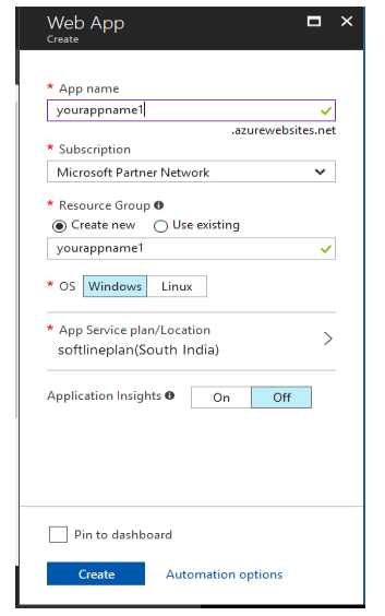 Creation Of Web App