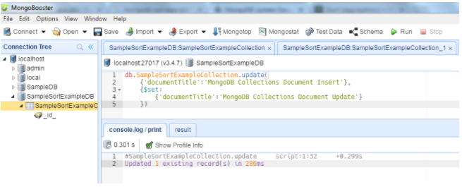 MongoBooster GUI tool