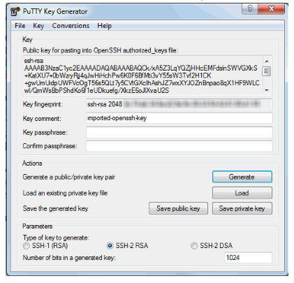 Putty key generator