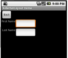 RelativeLayout Demo