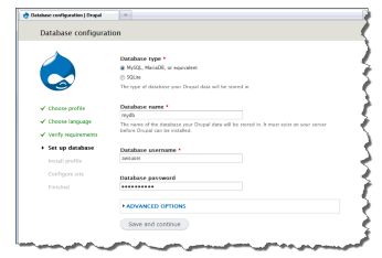 Set up database page 1