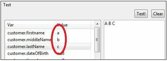 Test expressions