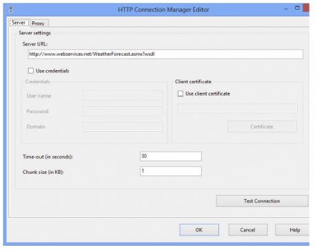 HTTP Connection Manager Editor