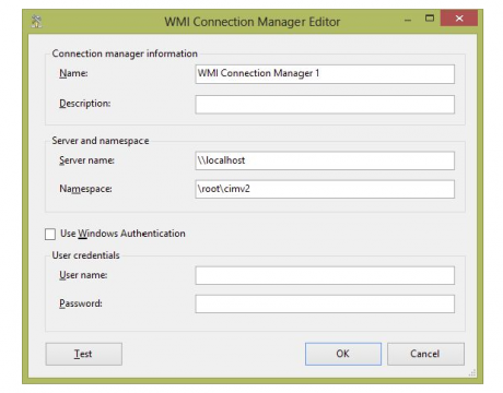 WMI Connection Manager Editor