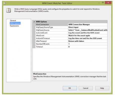 WMI Event Watcher Task Editor