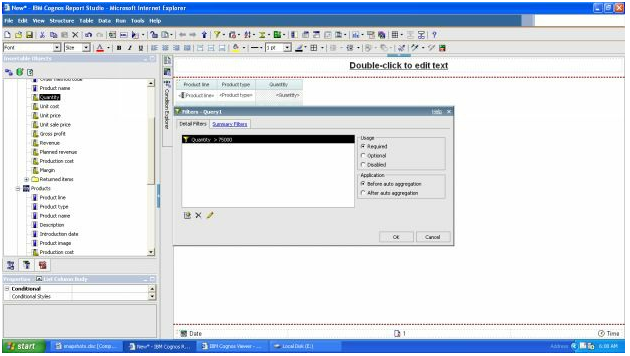 IBM Cognos desktop