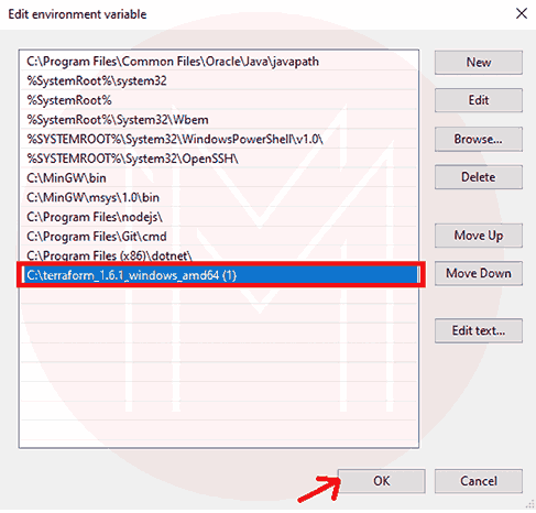 terraform installation step5