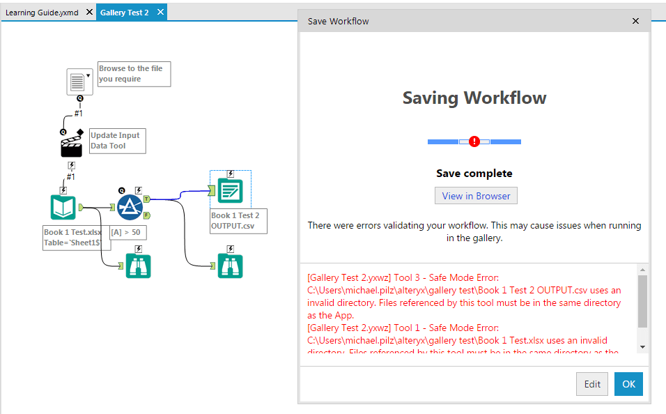 Output Window in Alteryx