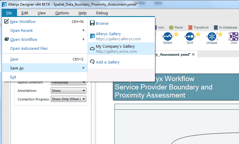 Alteryx GUI