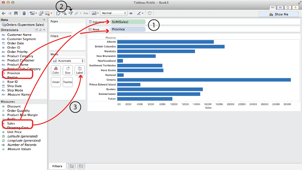 First Look in Tableau