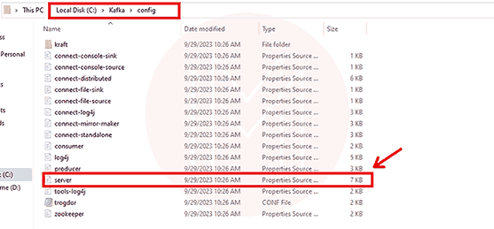 Apache Kafka Installation On Windows Step 3