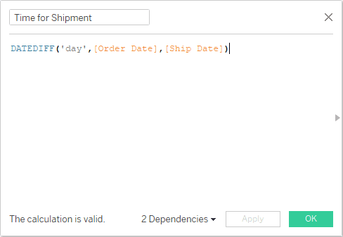 Date Diff Calculated Field