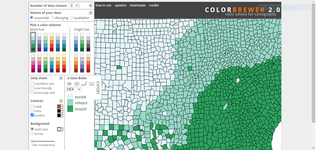 colorbrewer free data visualization tool