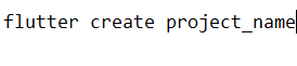 Creating Flutter Project Name