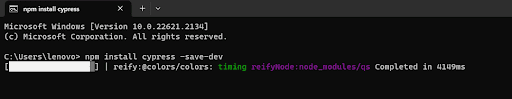 Cypress Installation Output