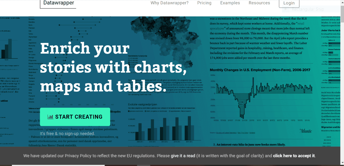 datawrappwer free data visualization tool