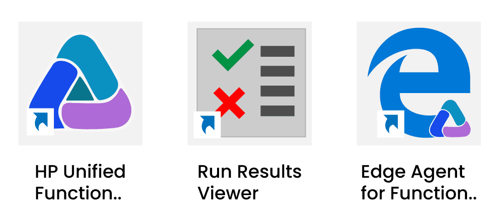 Desktop Shortcuts of Unified Functional Testing