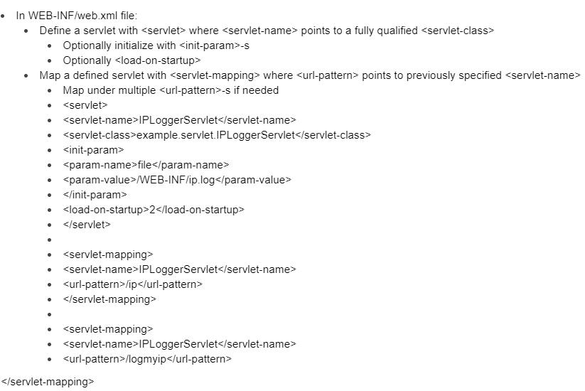 Defining and Mapping Servlets