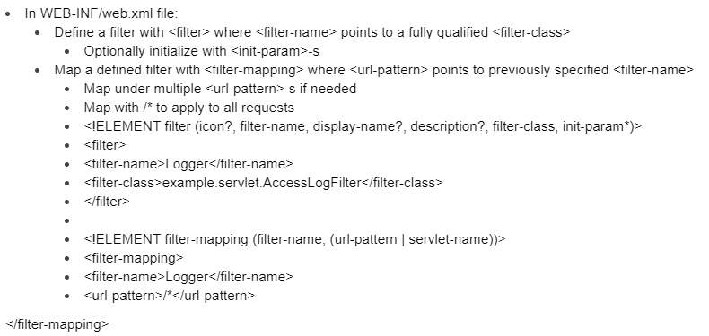 Defining and Mapping Filters