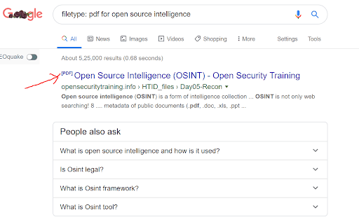 google dorks osint process