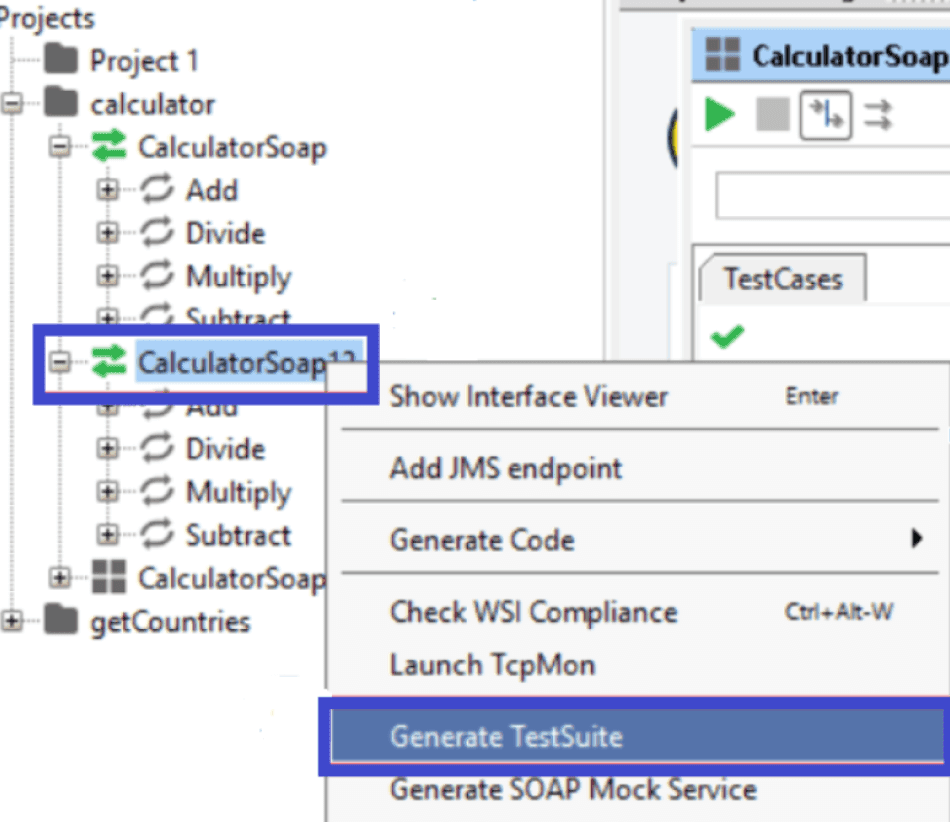 Generate TestSuite option