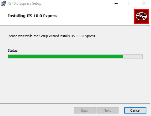 IIS Express installation Step 5