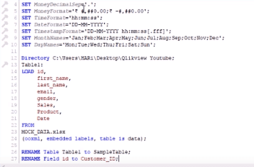 QlikView Qualify - Renaming Fields using “Rename Field” Function 