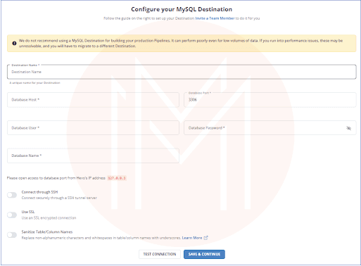 Configure Mysql