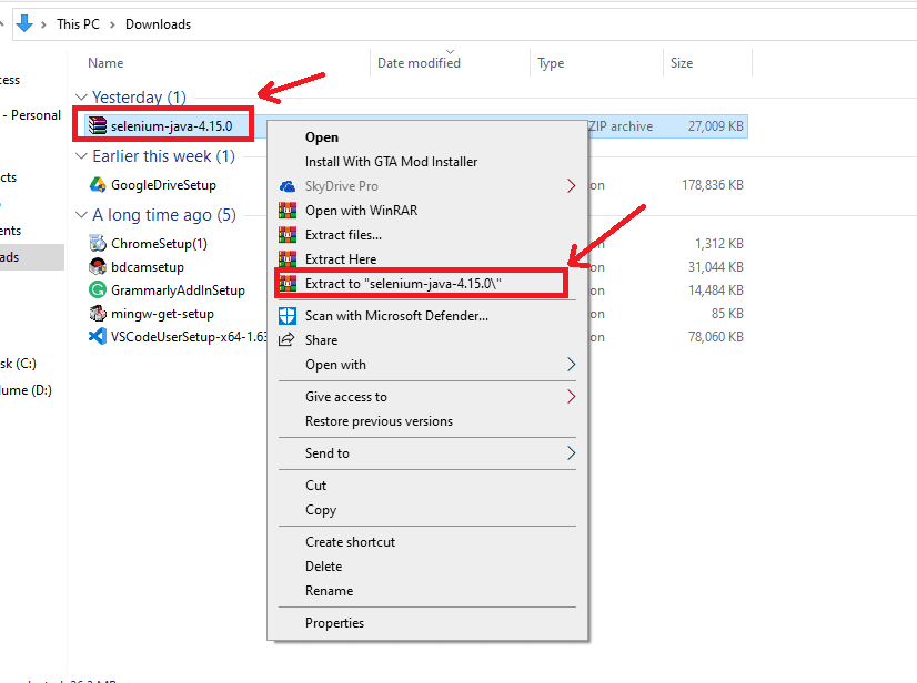 Installing Selenium