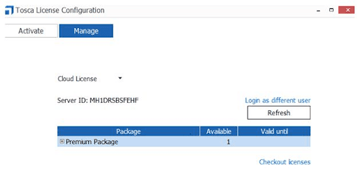 Tosca License Configuration - 2