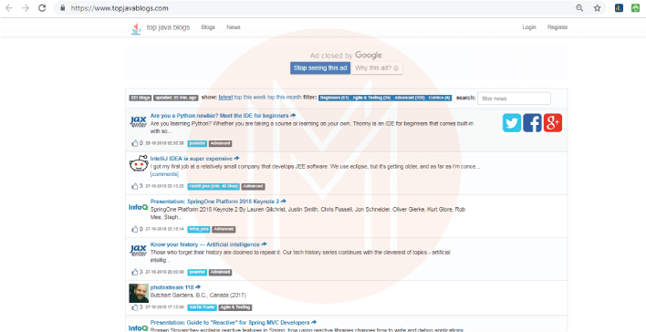 Java Blogs Aggregator