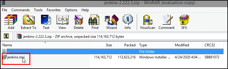 Jenkins msi
