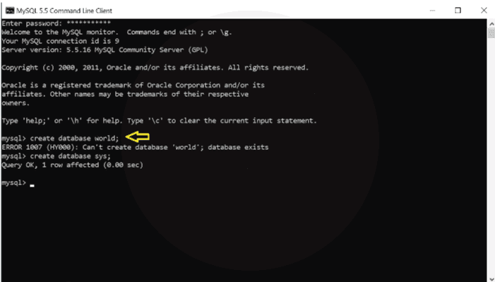 linux connect to mysql step5