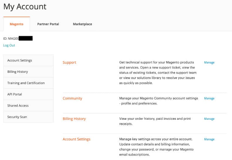 Magento Account