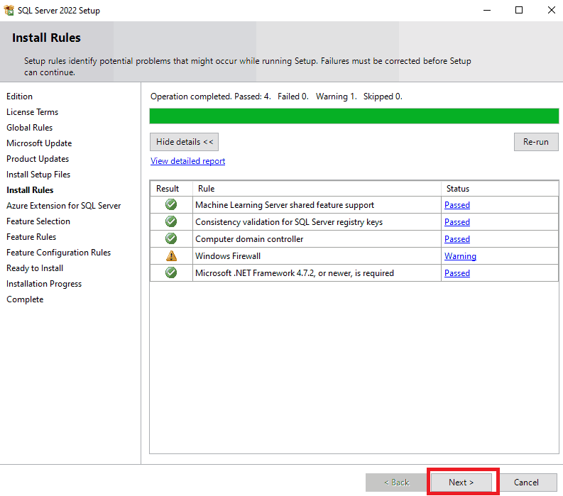 SQL Server Installation Step 11