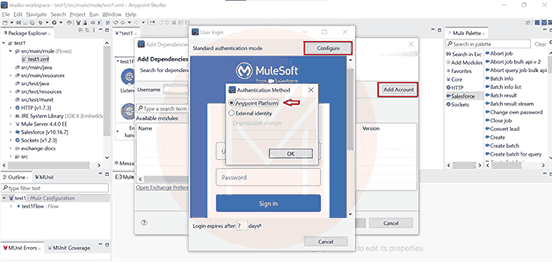 Configuring Mulesoft step 10