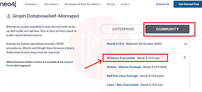 Neo4j Installation on Windows Step 1