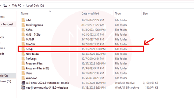 Neo4j Installation on Windows Step 5