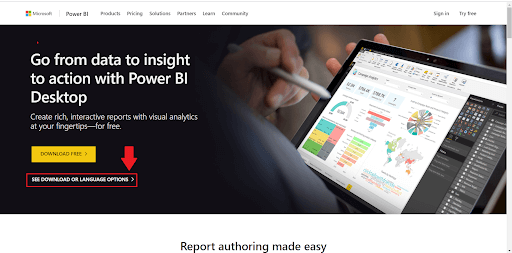 Power BI  Desktop Download Official Page