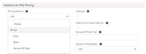 Salesforce CQP Price List