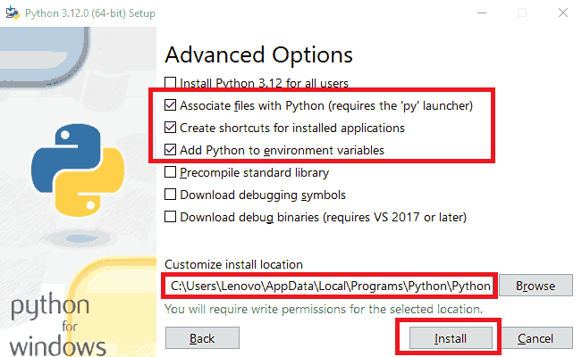 Python Installation step 5